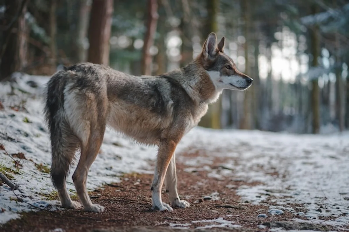 Czech autumn fox thick fur forest