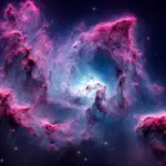 mysterious active universe background detailed nebula particles