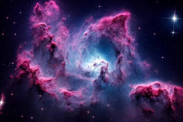 mysterious active universe background detailed nebula particles