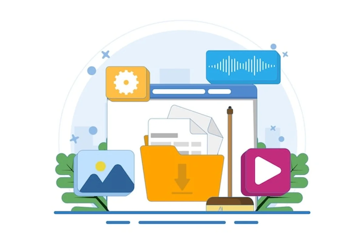 browser cache cleaning illustration