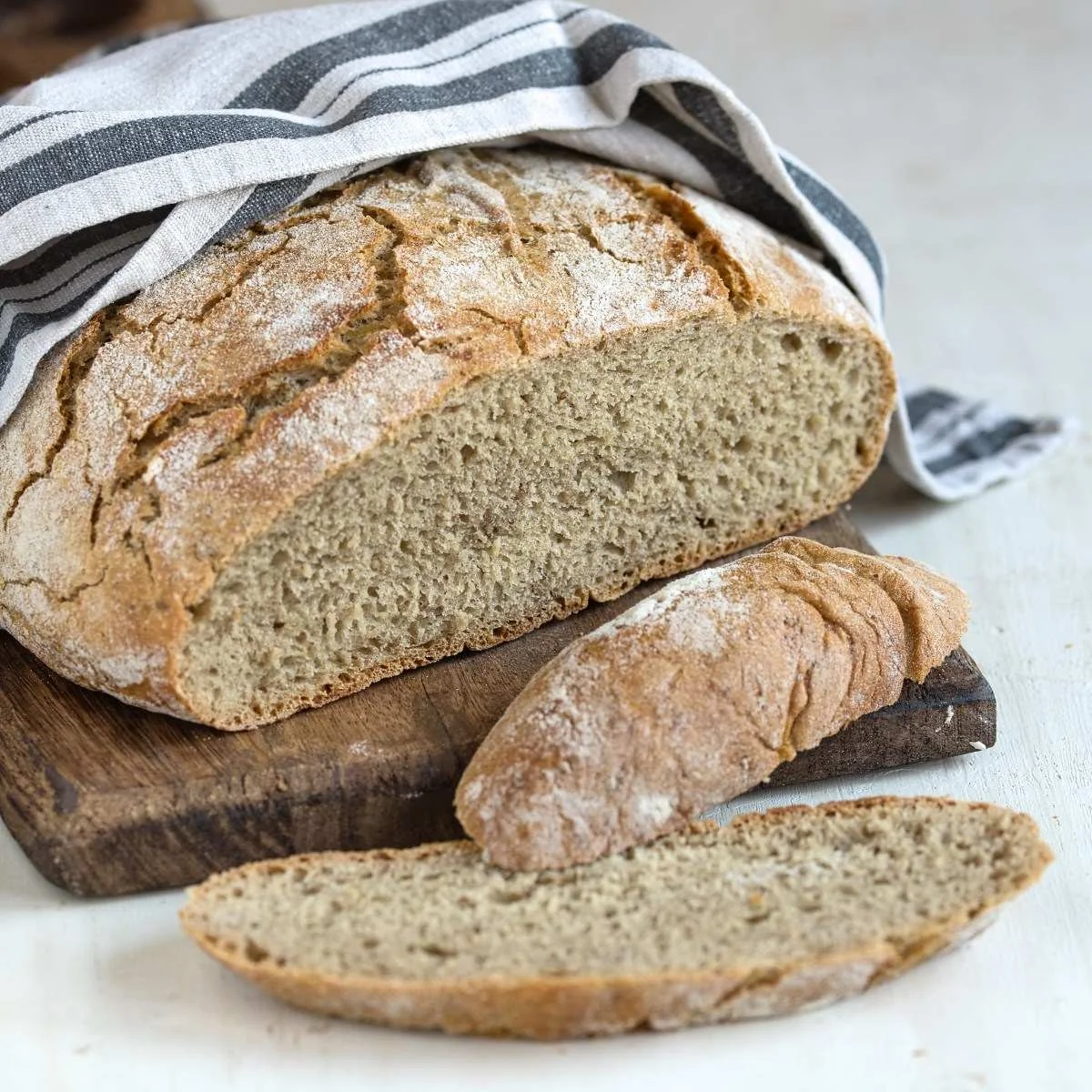 quick homemade bread rustic Czech kitchen steam