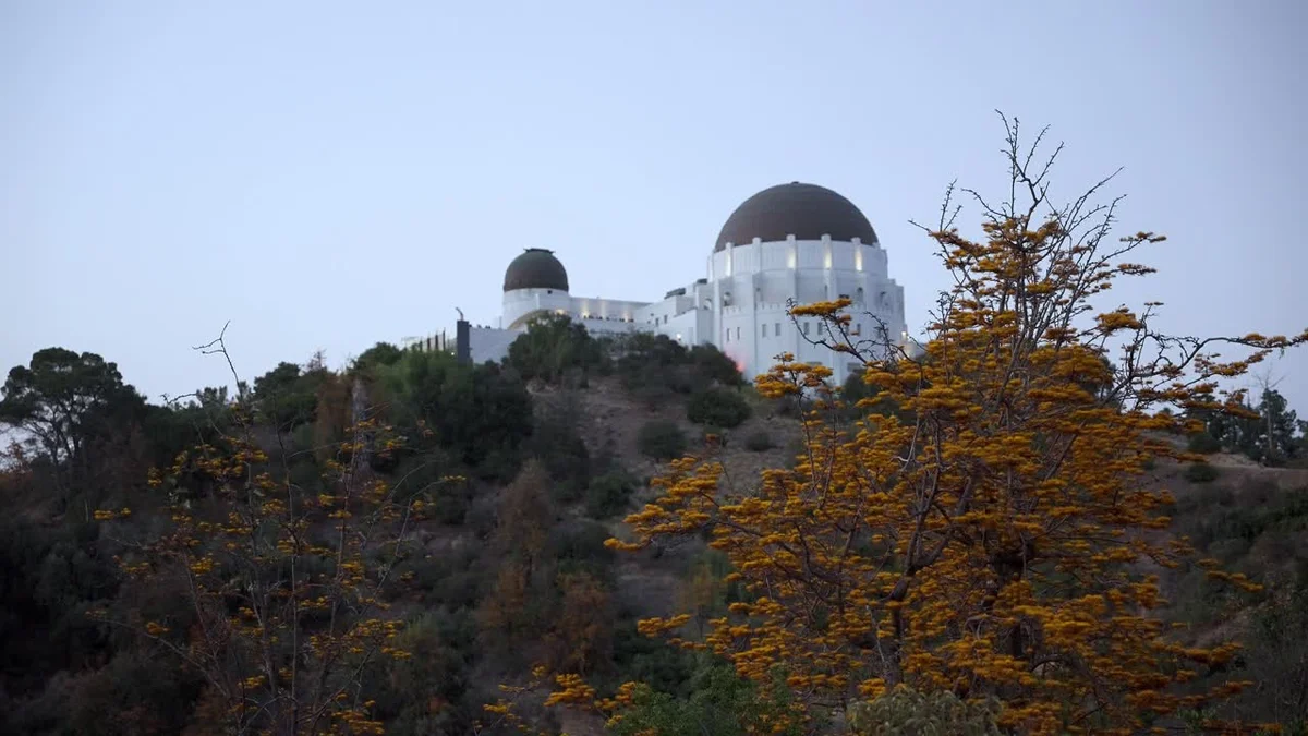 autumn night sky above European observatory