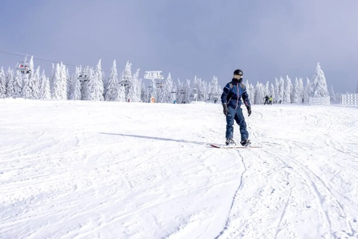 active people winter mountain sports Czech nature