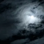 dramatic night sky without stars, cosmic mystery