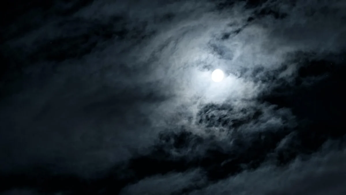 dramatic night sky without stars, cosmic mystery