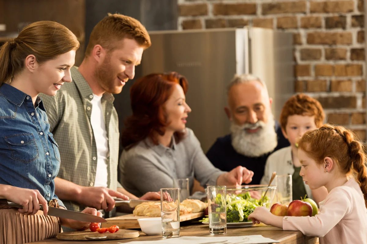 generations family meal czech home tradition