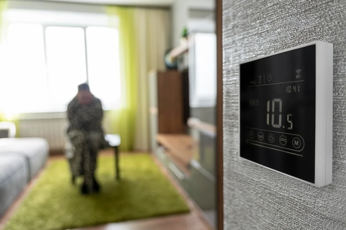 smart home energy sensors living room winter