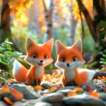 fox and hedgehog autumn Czech Republic