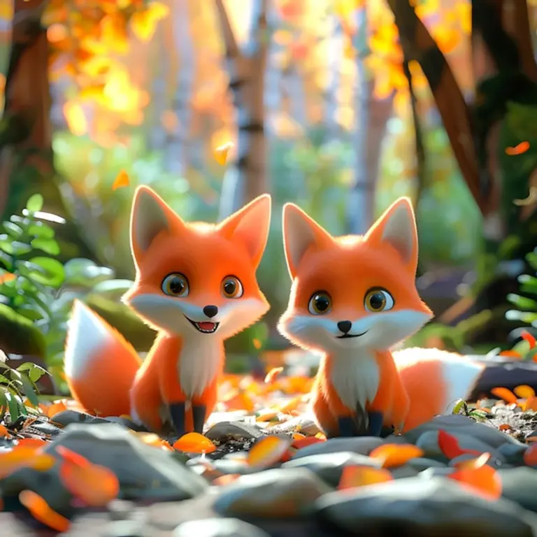 fox and hedgehog autumn Czech Republic