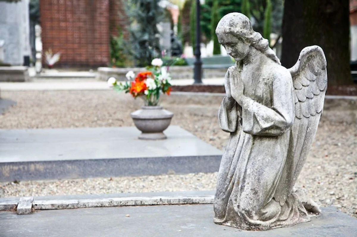 European cemetery candles night melancholy