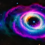 mysterious black hole space background