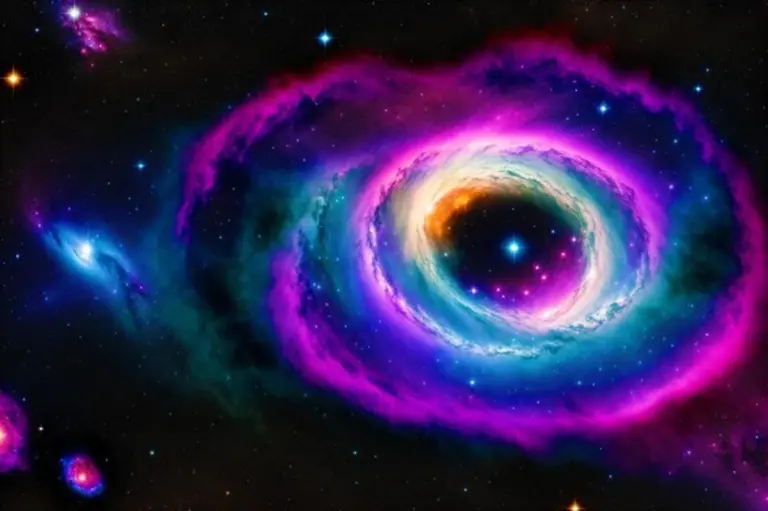mysterious black hole space background
