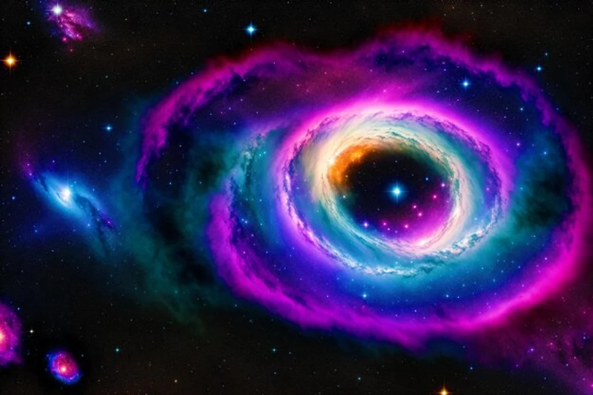 mysterious black hole space background