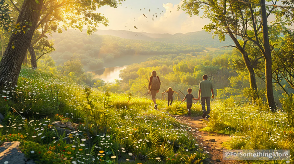 family walking forest autumn staying safe animals czech nature