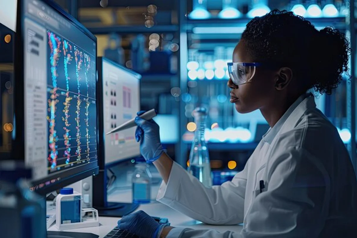 scientists working on gene therapy laboratory