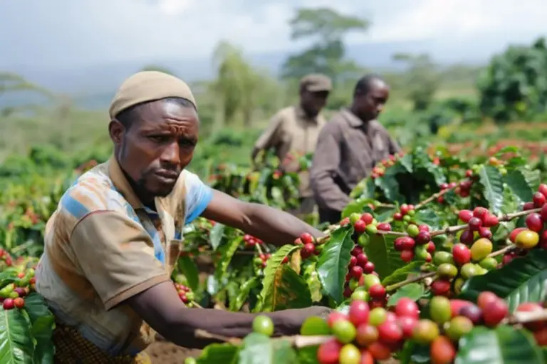 vibrant african harvest celebration in rural village