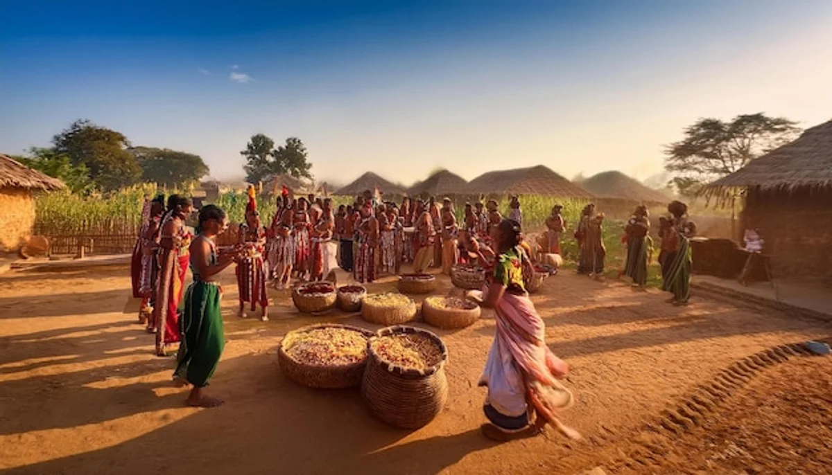 traditional african village harvest celebration