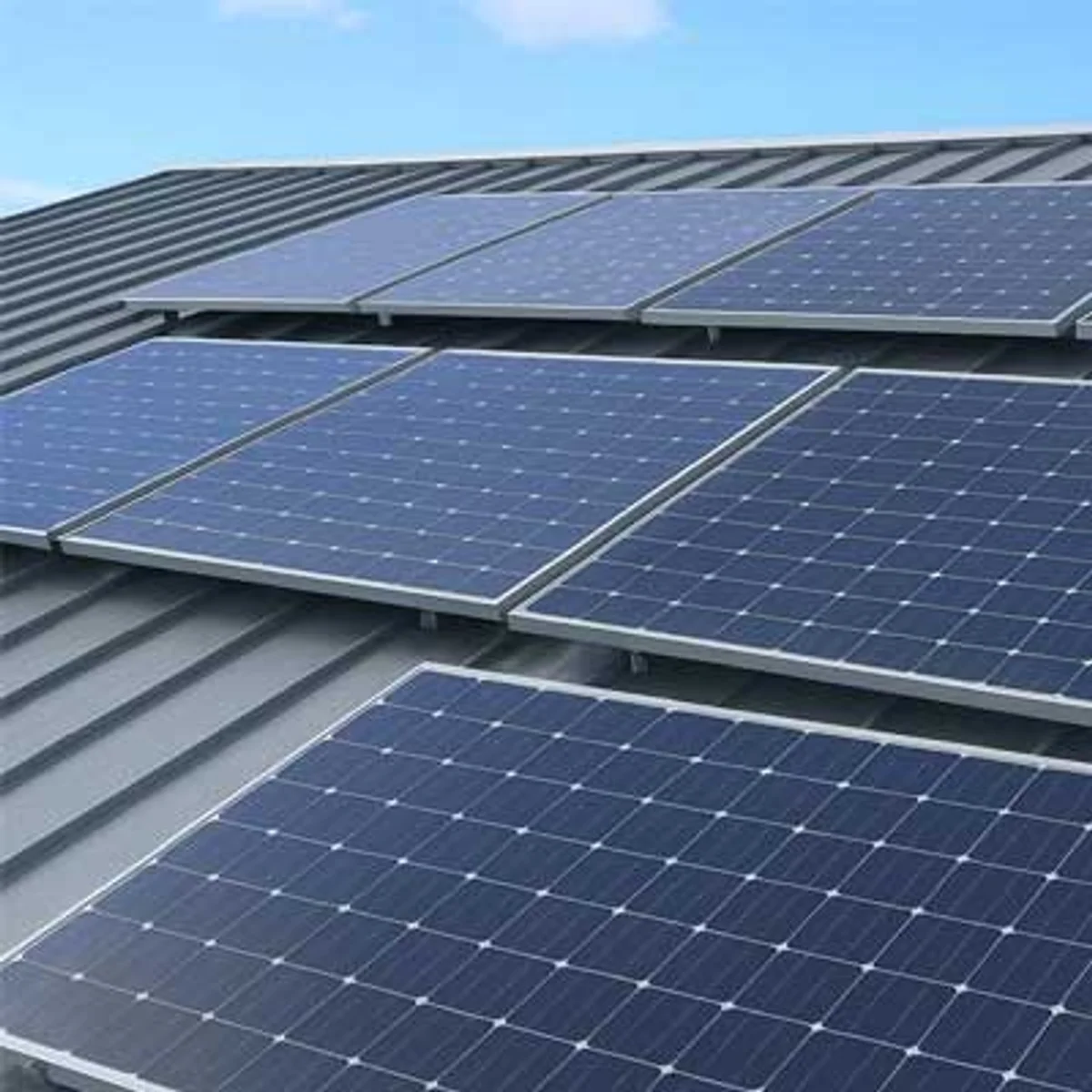 diy home solar panel roof czech sunny day