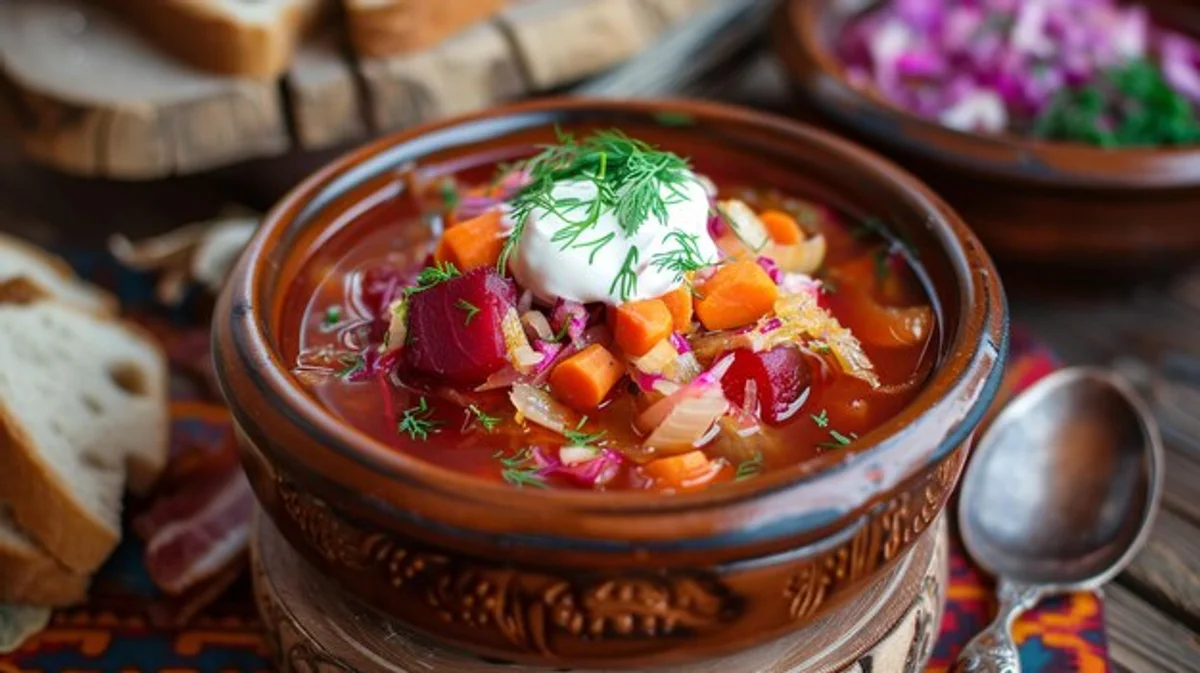 Czech traditional autumn food table cozy