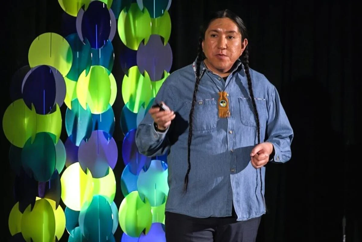 Native American podcast recording, technology preserving indigenous stories