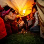 celtic autumn celebration bonfire forest costumes