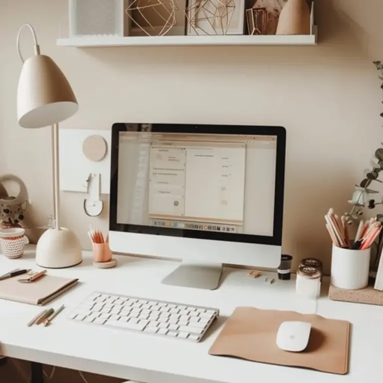 organized computer desktop workspace czech minimalist files
