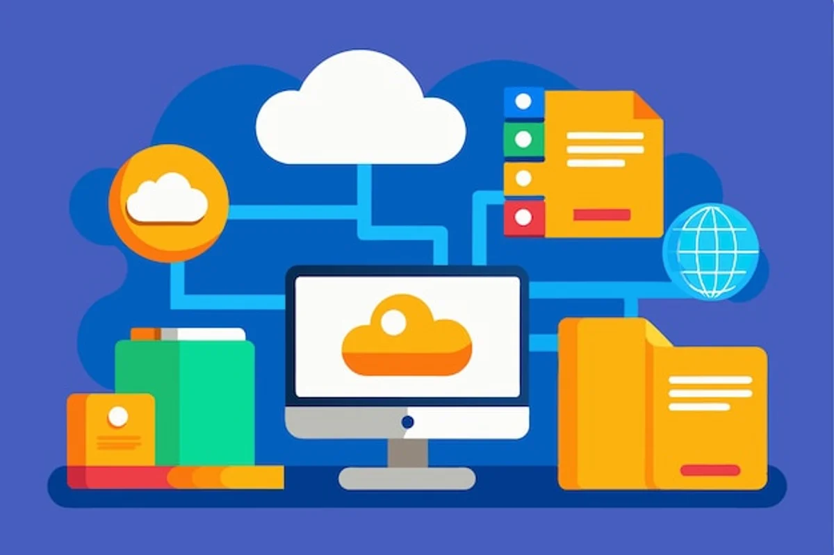 organizing files folders cloud computer modern workspace