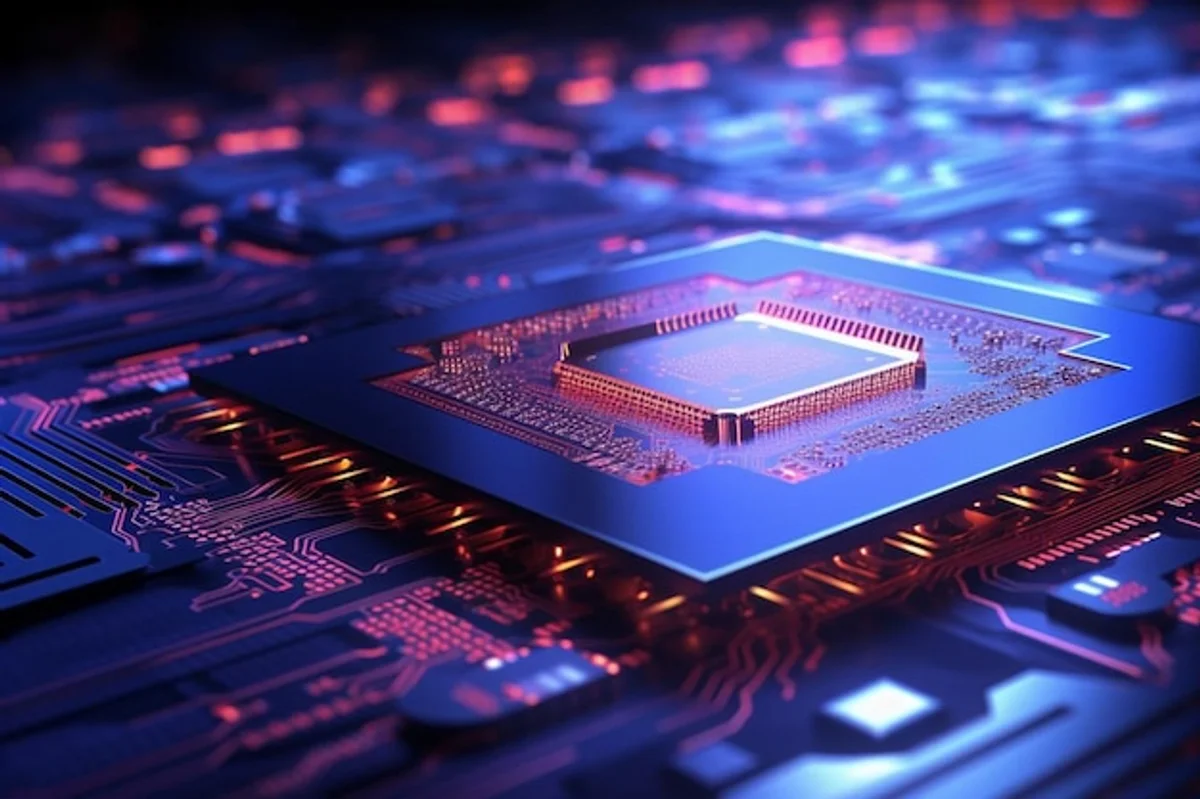quantum computer chip close-up