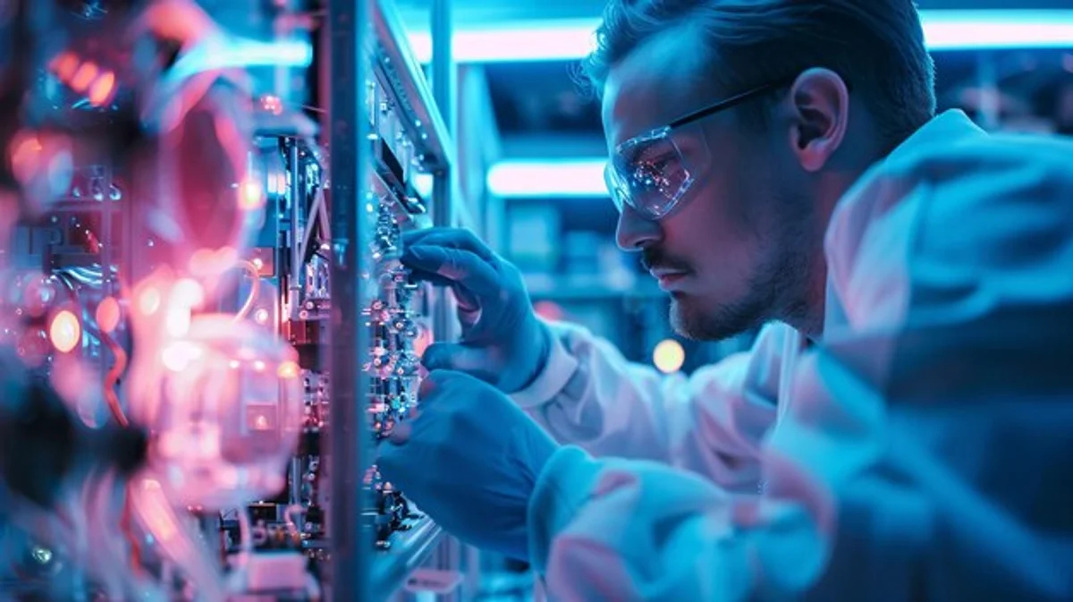 scientists working in a quantum computing laboratory