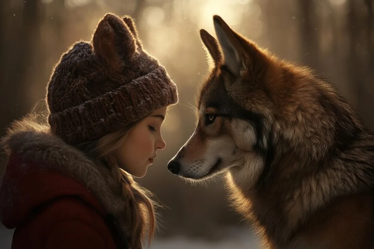 wolf communication autumn european forest