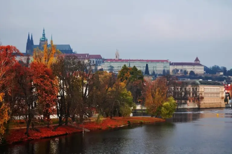 walking in Czech city nature relaxation