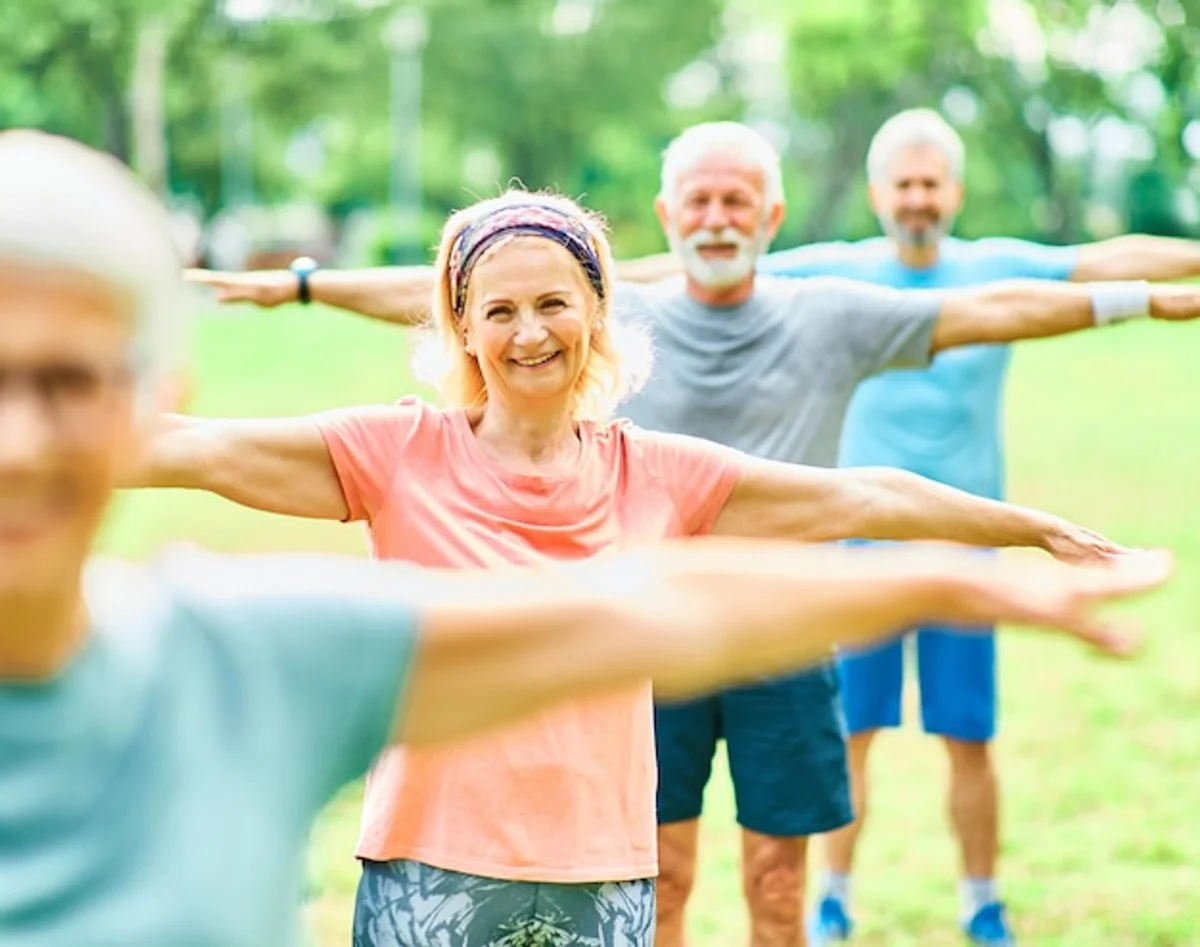 healthy elderly people outdoor lifestyle