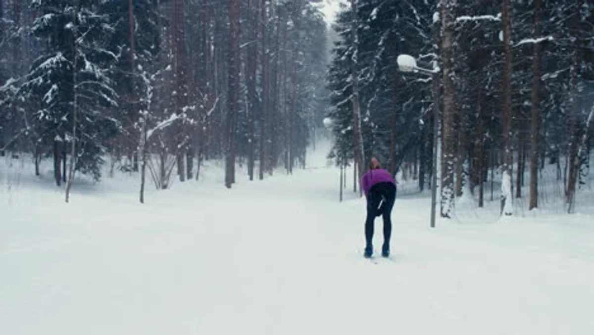 winter training for skiing outdoors Czech Republic