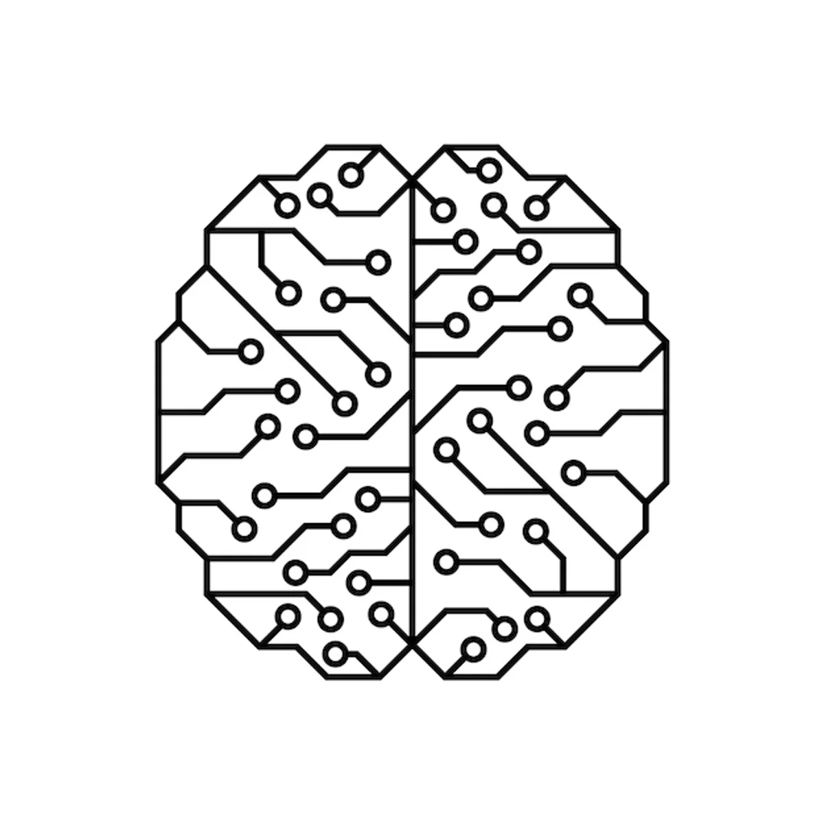 brain with digital icons memory technology concept