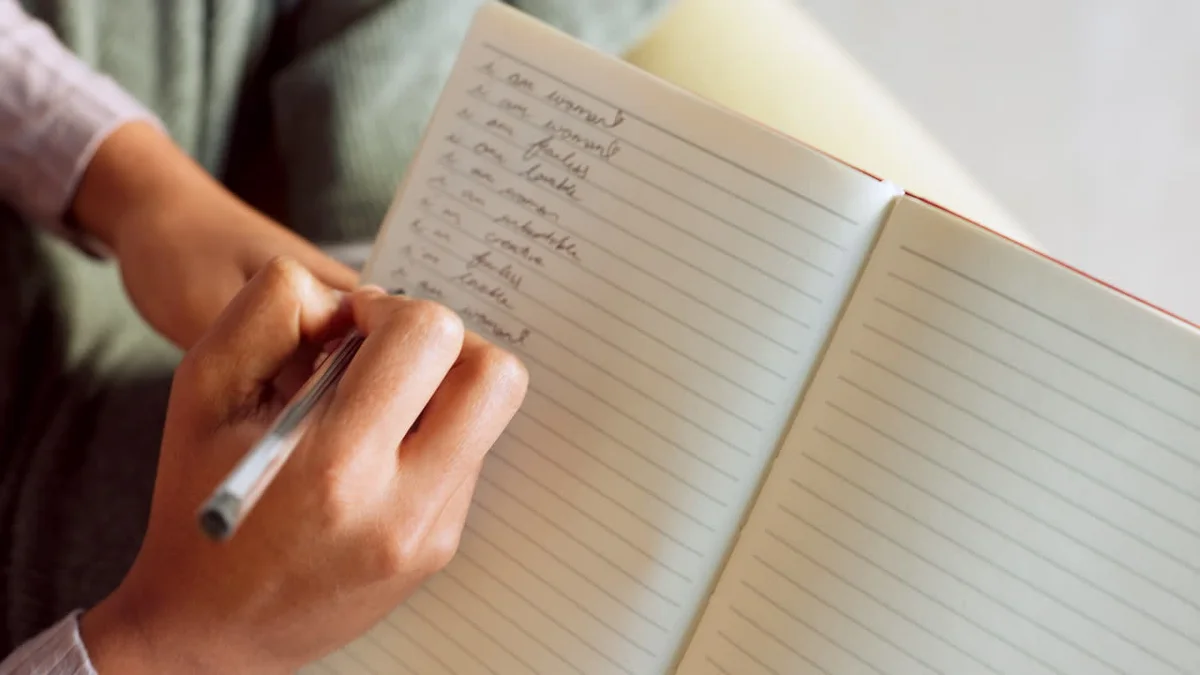 paper note written by hand for memory training