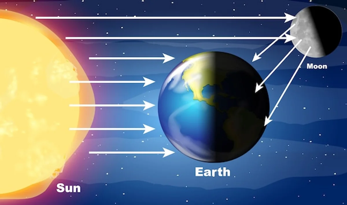 sun moon earth tidal force diagram simple