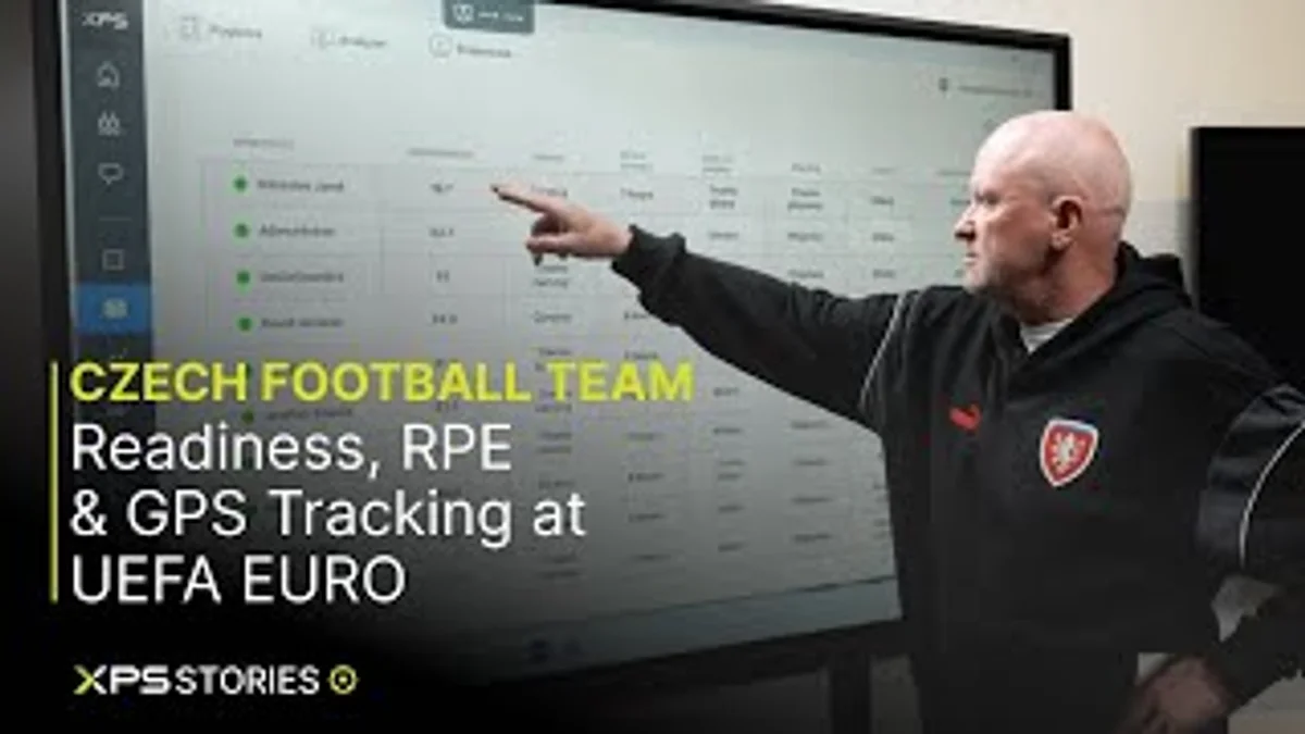 Czech football player GPS data analytics training