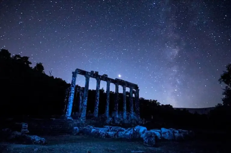 meteor shower night sky Central Europe