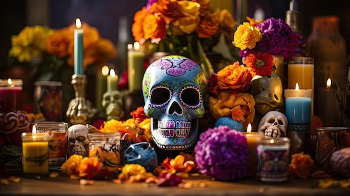 mexican altars day of the dead home colorful