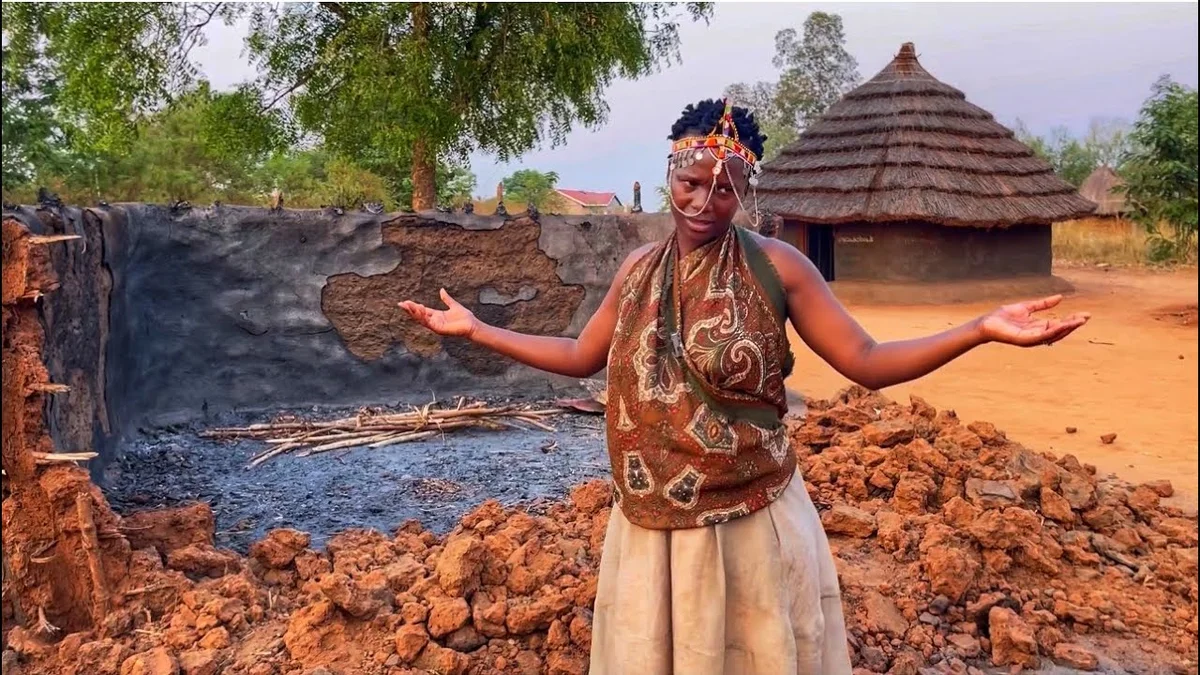 village elders blessing african harvest community fire