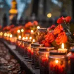czech cemetery candles autumn