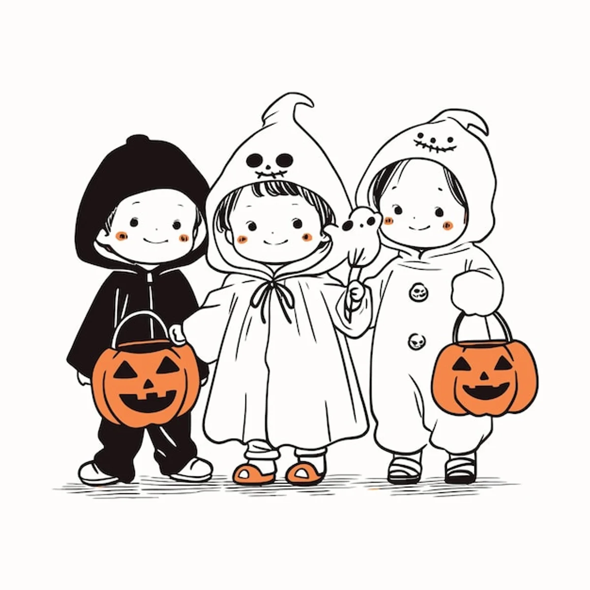 kids trick or treat costumes night halloween