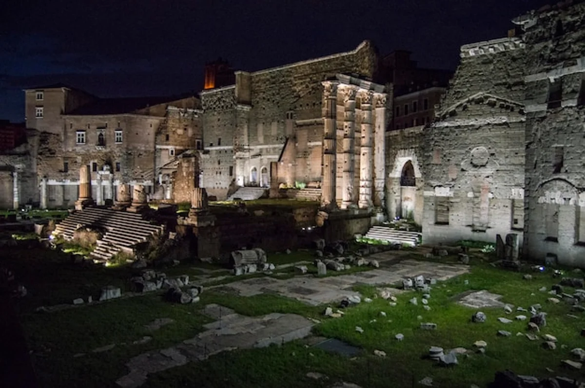 ancient roman festival night autumn cemetery