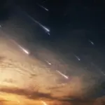 orionid meteor shower night sky panorama