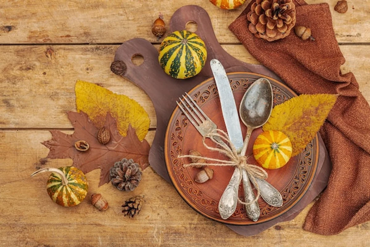 autumn cozy food mood flat lay