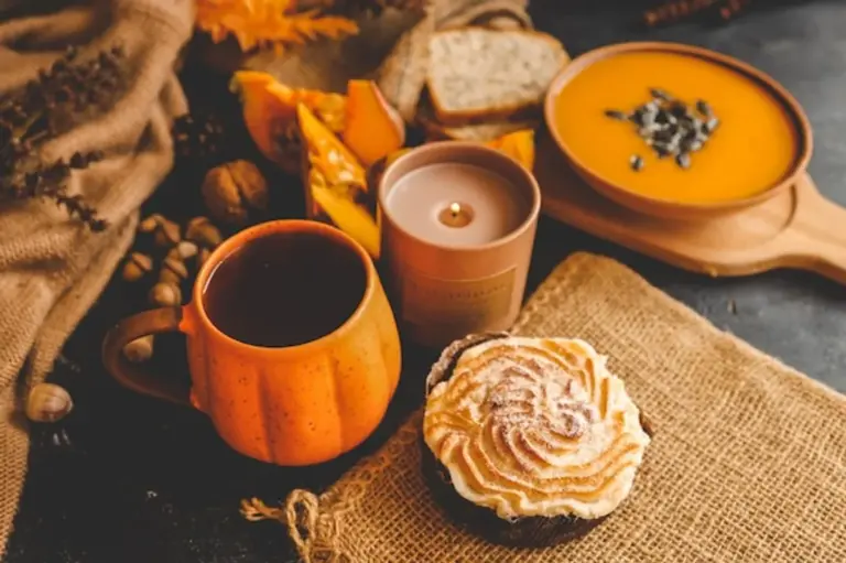pumpkin soup home cooking cozy autumn dinner
