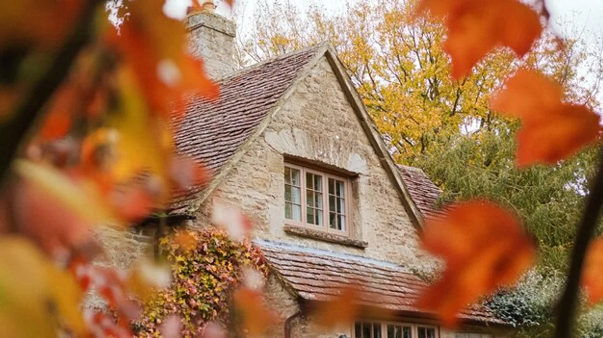 czech autumn mood city november street