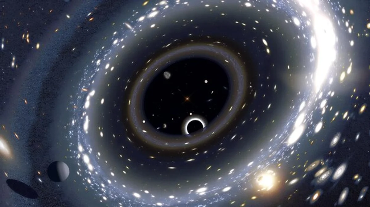 black hole event horizon deep space illustration