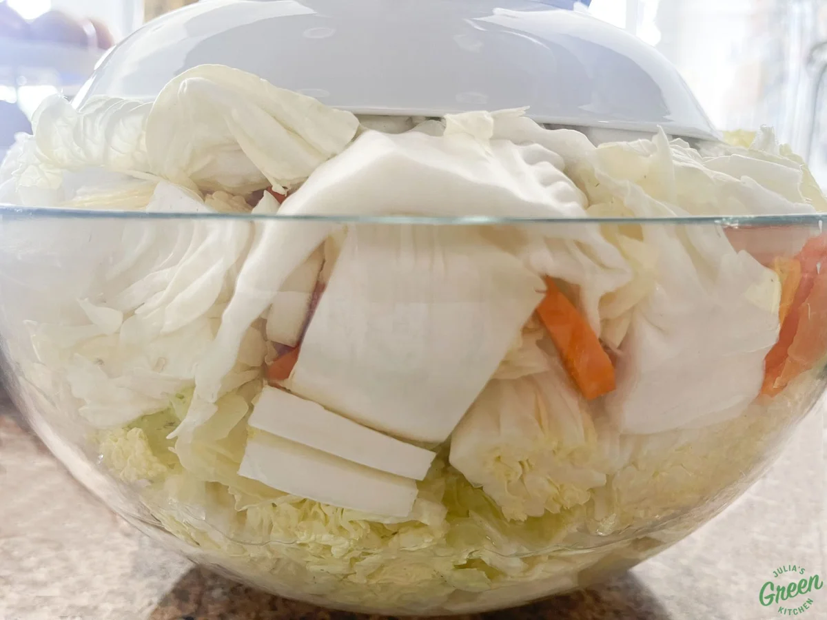 Czech kitchen homemade kimchi fermentation process