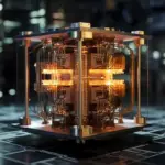 quantum computer futuristic visualization